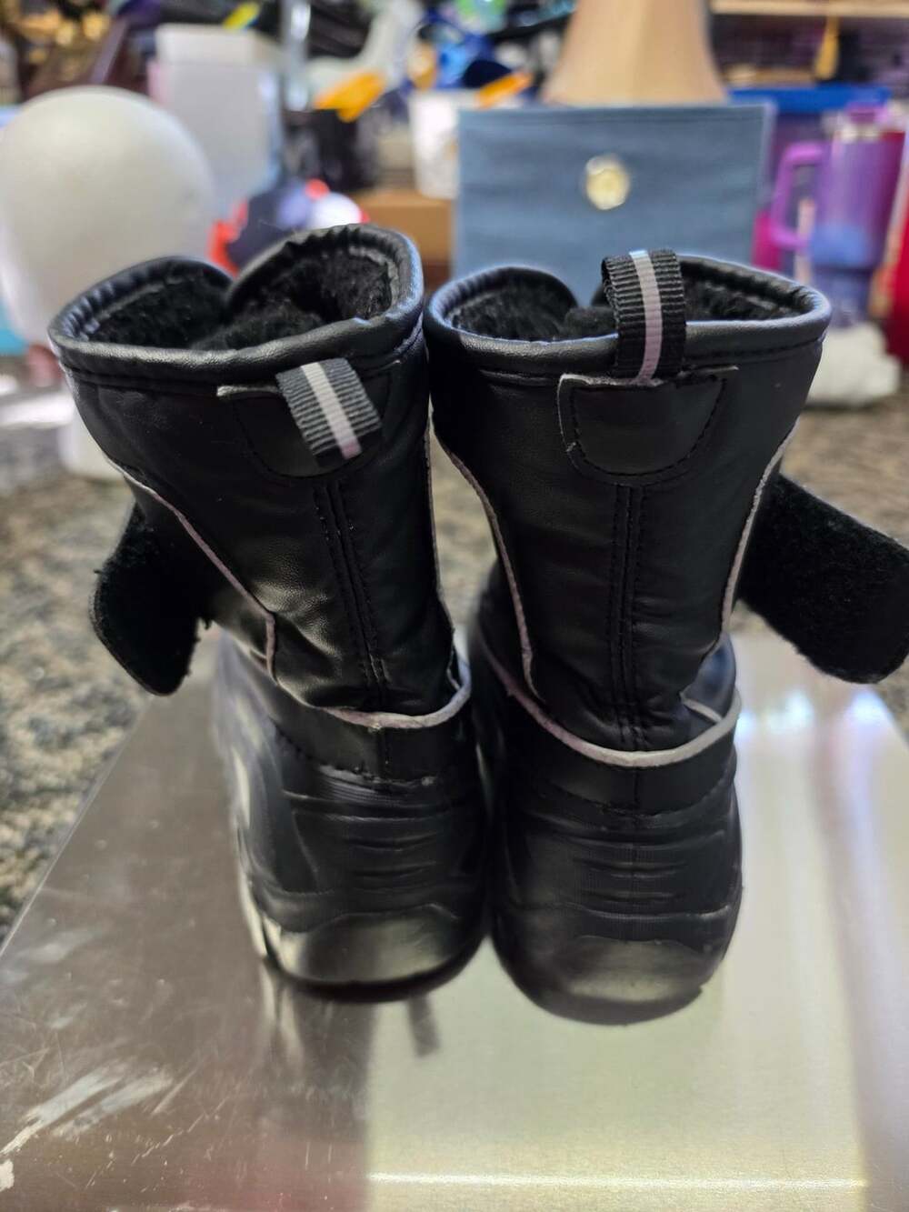 Black Winter Snow Boots